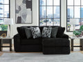 Midnight-Madness Onyx 2-Piece Sectional with Right Chaise