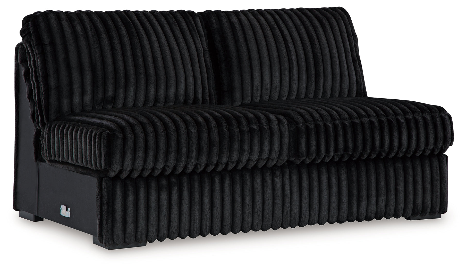Midnight-Madness Onyx 3-Piece Sectional with Double Chaise and Ottoman