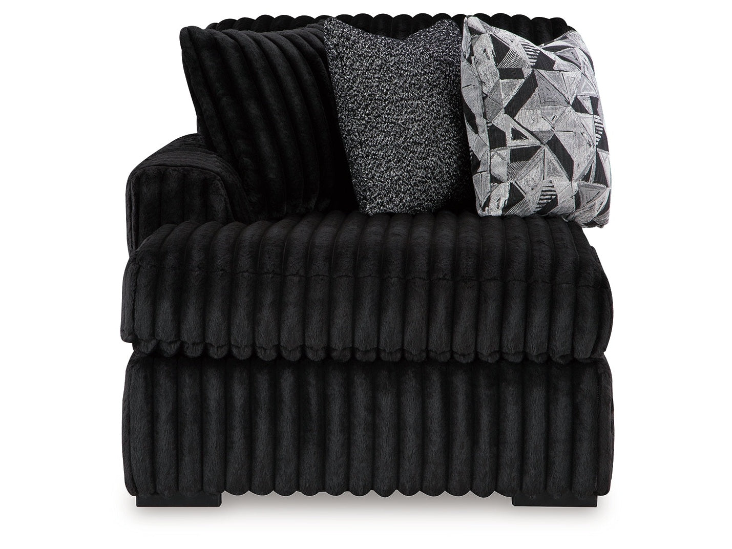 Midnight-Madness Onyx 3-Piece Sectional with Left Chaise
