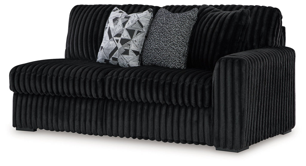 Midnight-Madness Onyx 3-Piece Sectional with Left Chaise