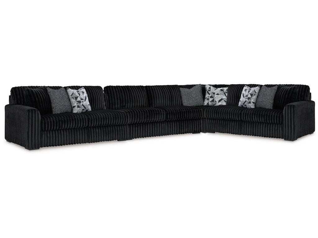 Midnight-Madness Onyx 4-Piece Sectional