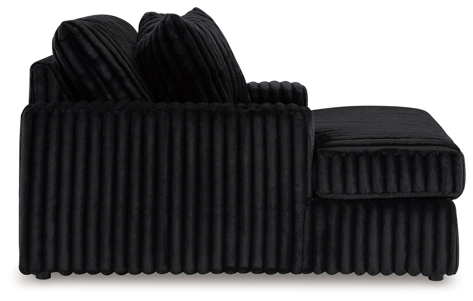 Midnight-Madness Onyx 4-Piece Sectional & Oversized Chaise