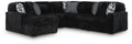 Midnight-Madness Onyx 5-Piece Sectional with Chaise