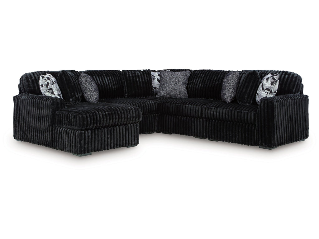 Midnight-Madness Onyx 6-Piece Sectional with Left Chaise