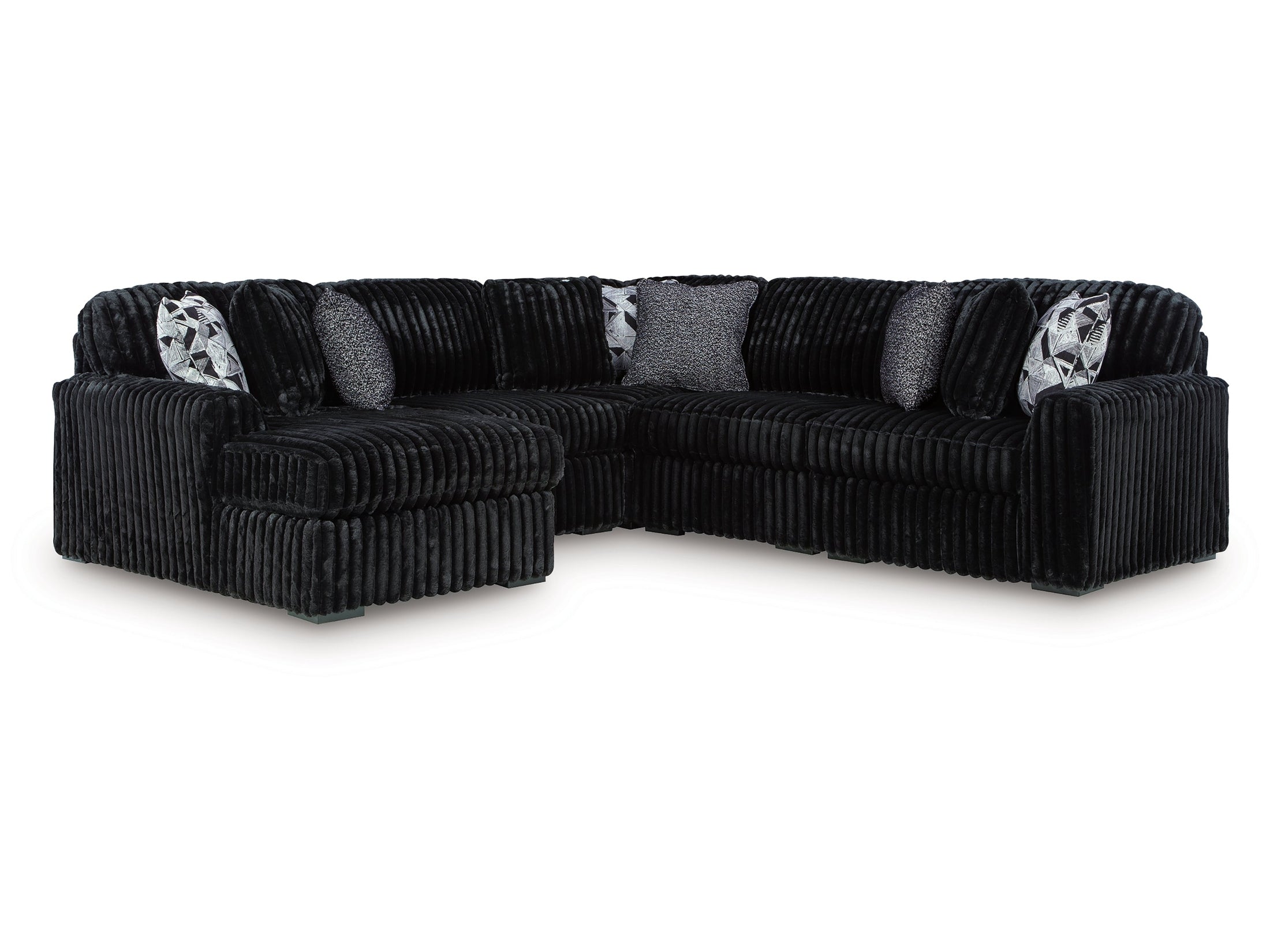 Midnight-Madness Onyx 6-Piece Sectional with Left Chaise