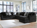 Midnight-Madness Onyx 6-Piece Sectional with Right Chaise