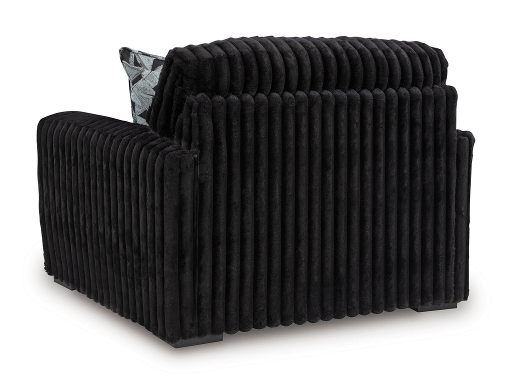 Midnight-Madness Onyx Chair and a Half