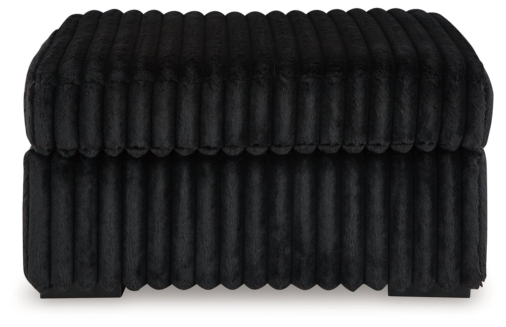 Midnight-Madness Onyx Corduroy 3-Piece Symmetrical Sectional