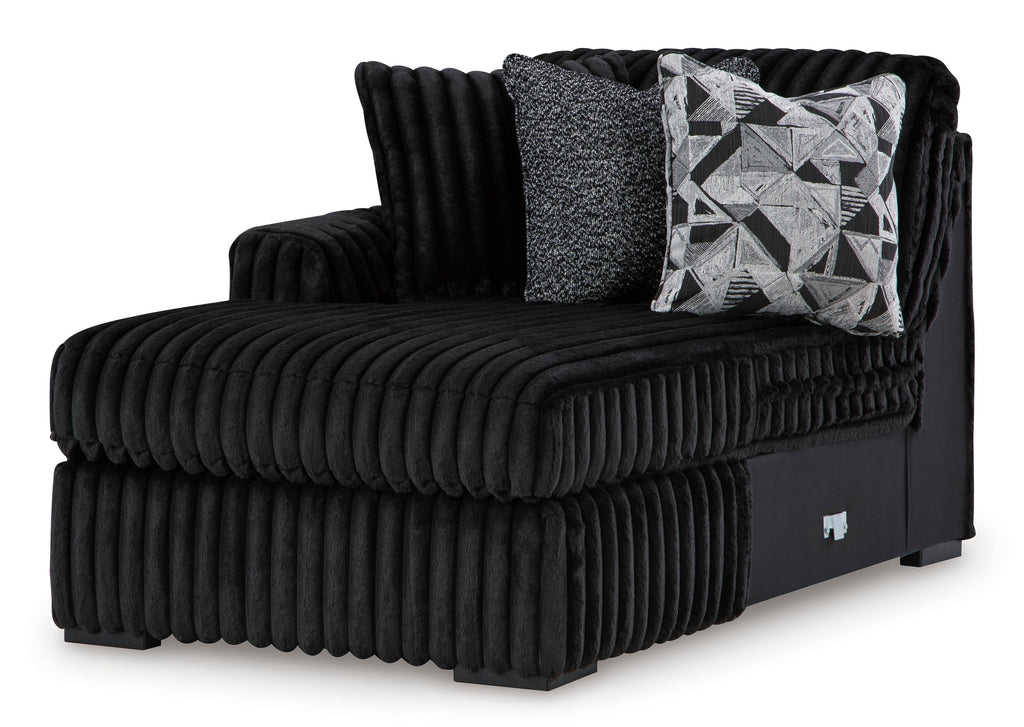Midnight-Madness Onyx Corduroy Modular Sectional Units