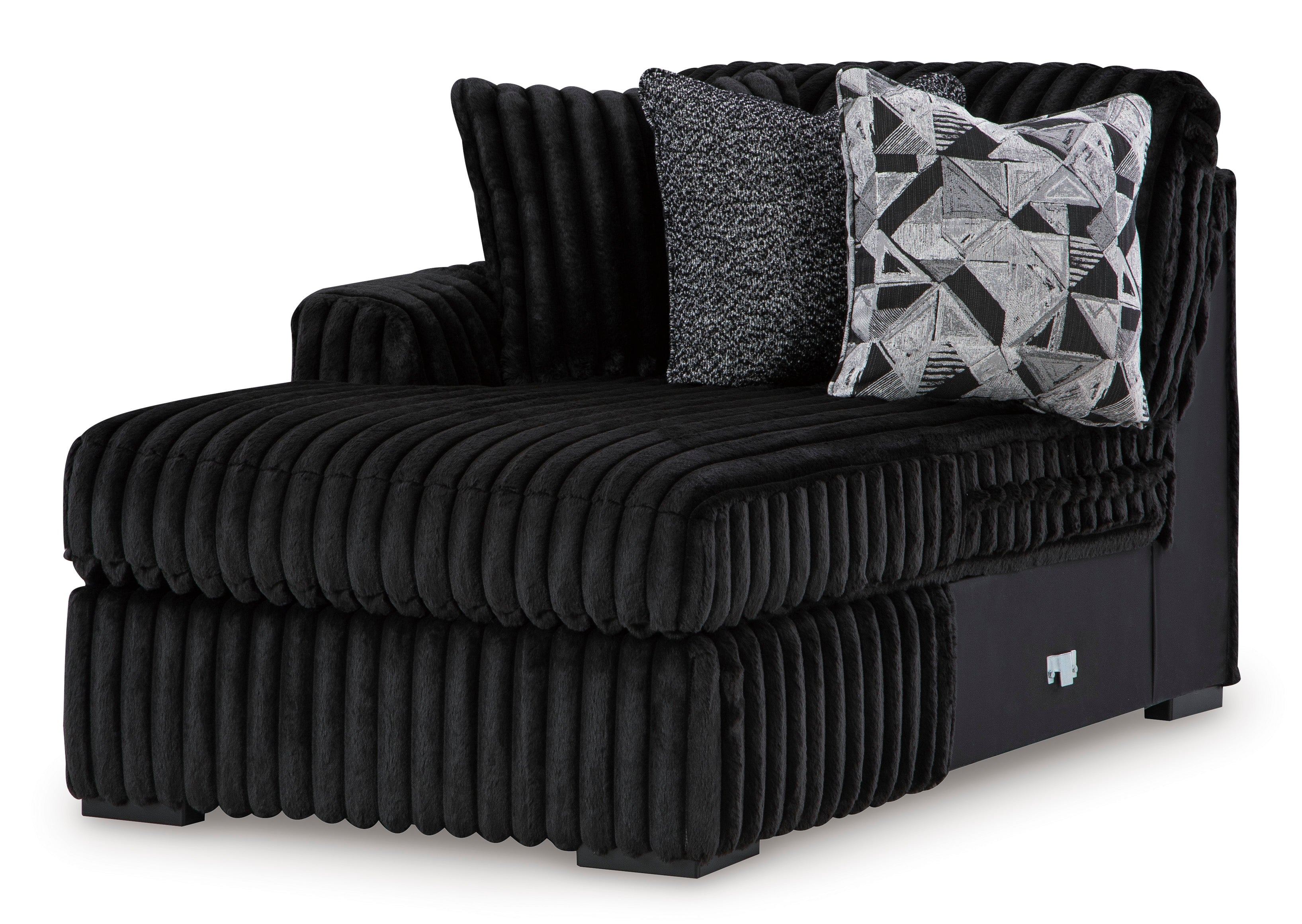 Midnight-Madness Onyx Corduroy Modular Sectional Units