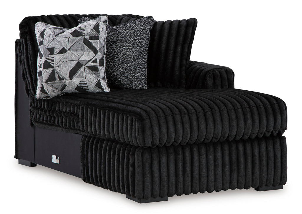 Midnight-Madness Onyx Corduroy Modular Sectional Units