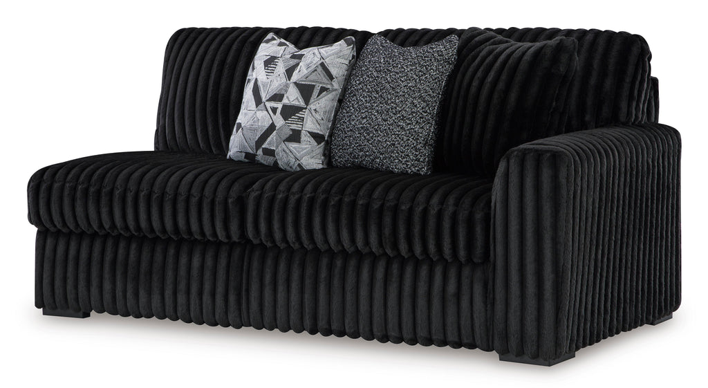 Midnight-Madness Onyx Corduroy Modular Sectional Units