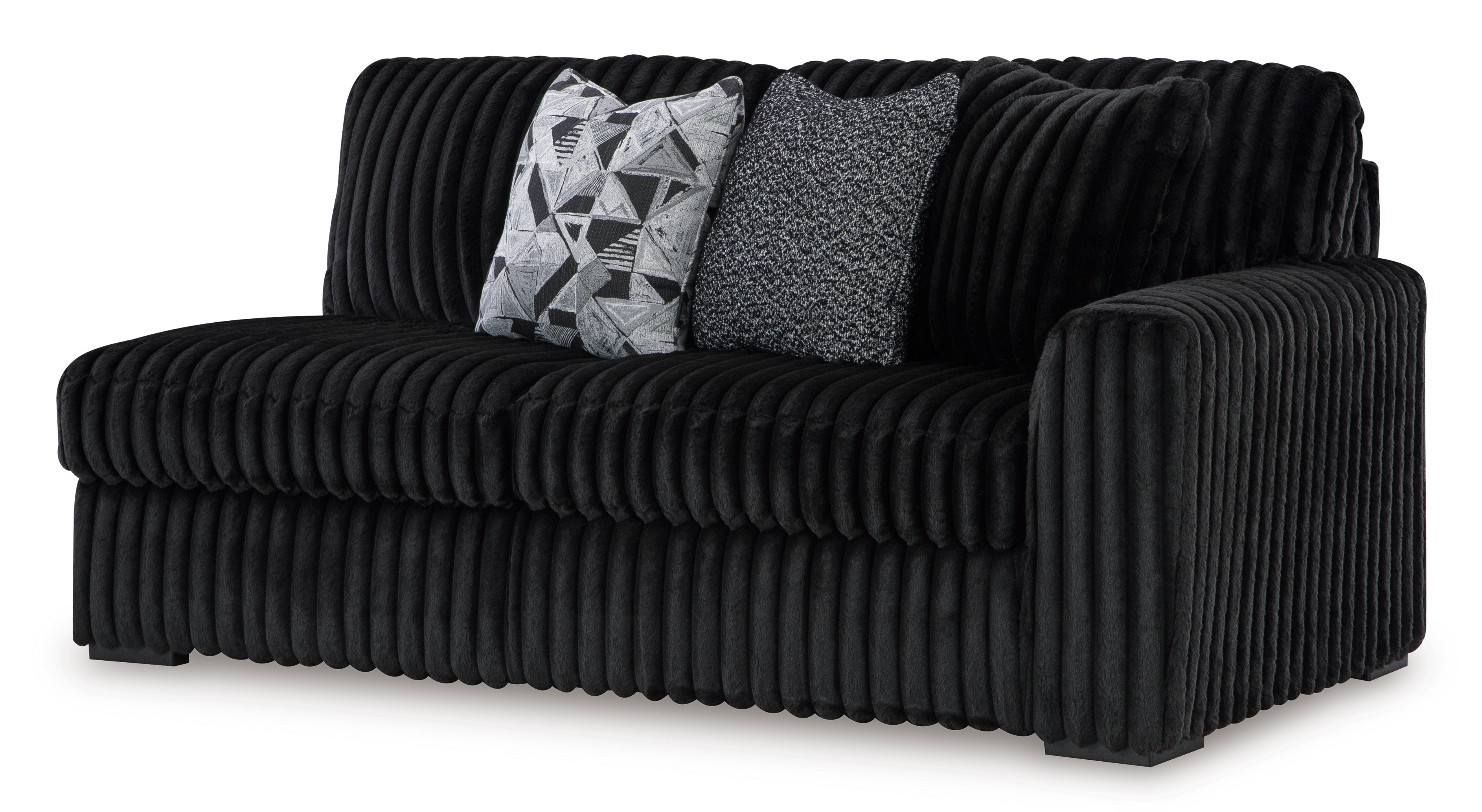 Midnight-Madness Onyx Corduroy Modular Sectional Units