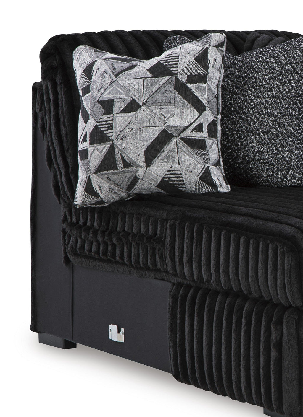 Midnight-Madness Onyx Corduroy Modular Sectional Units