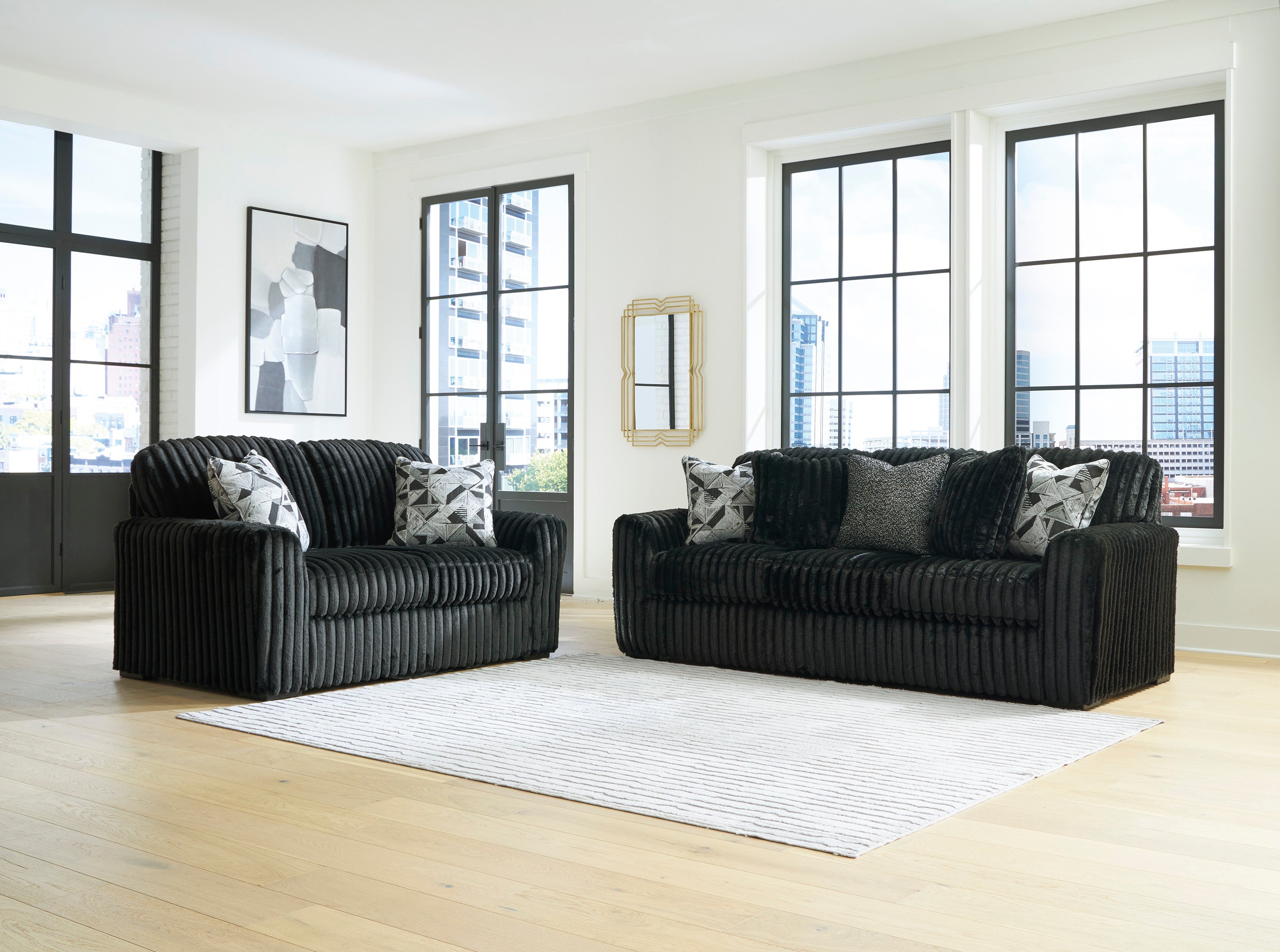 Midnight-Madness Onyx Loveseat