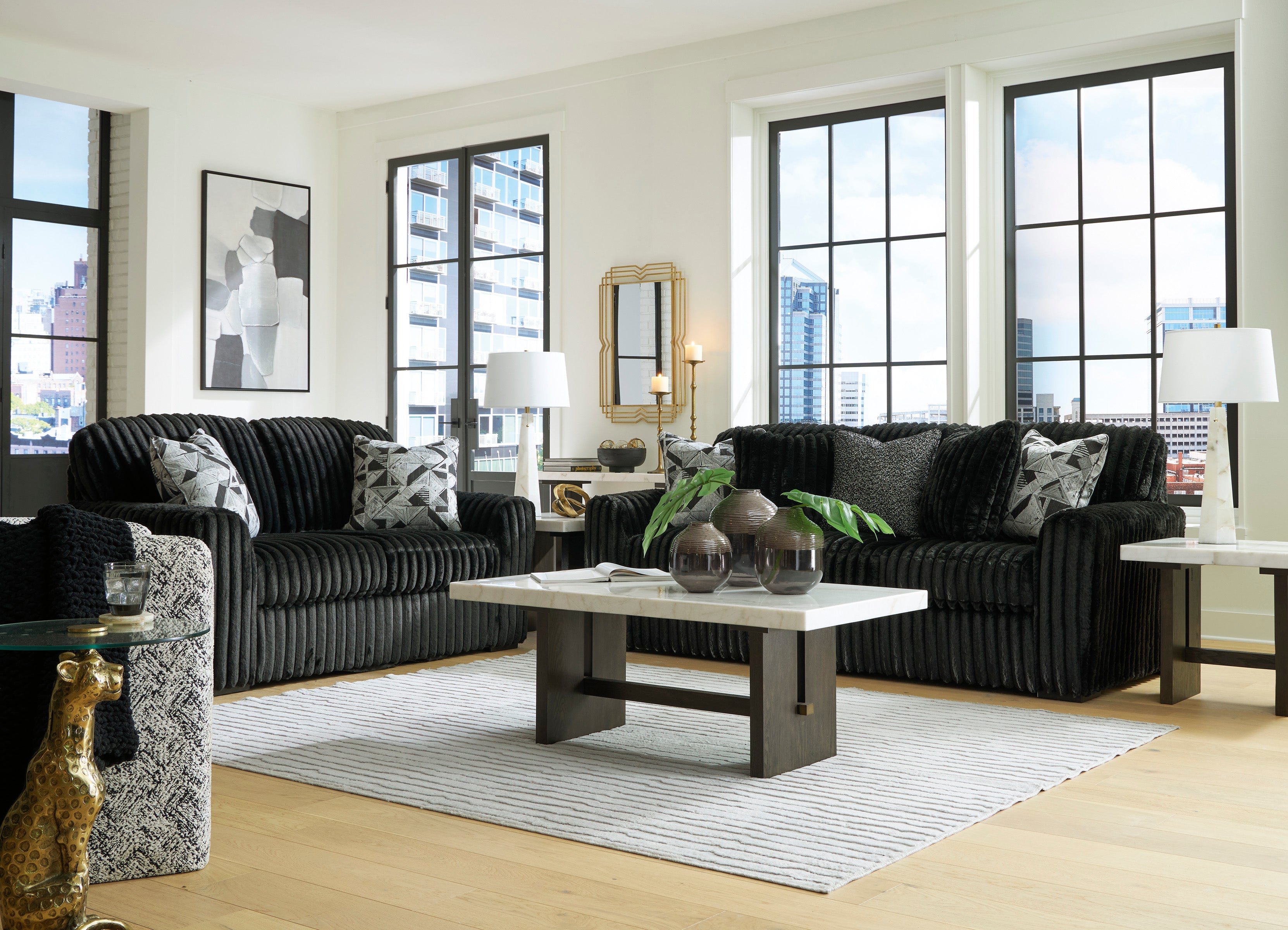 Midnight-Madness Onyx Loveseat