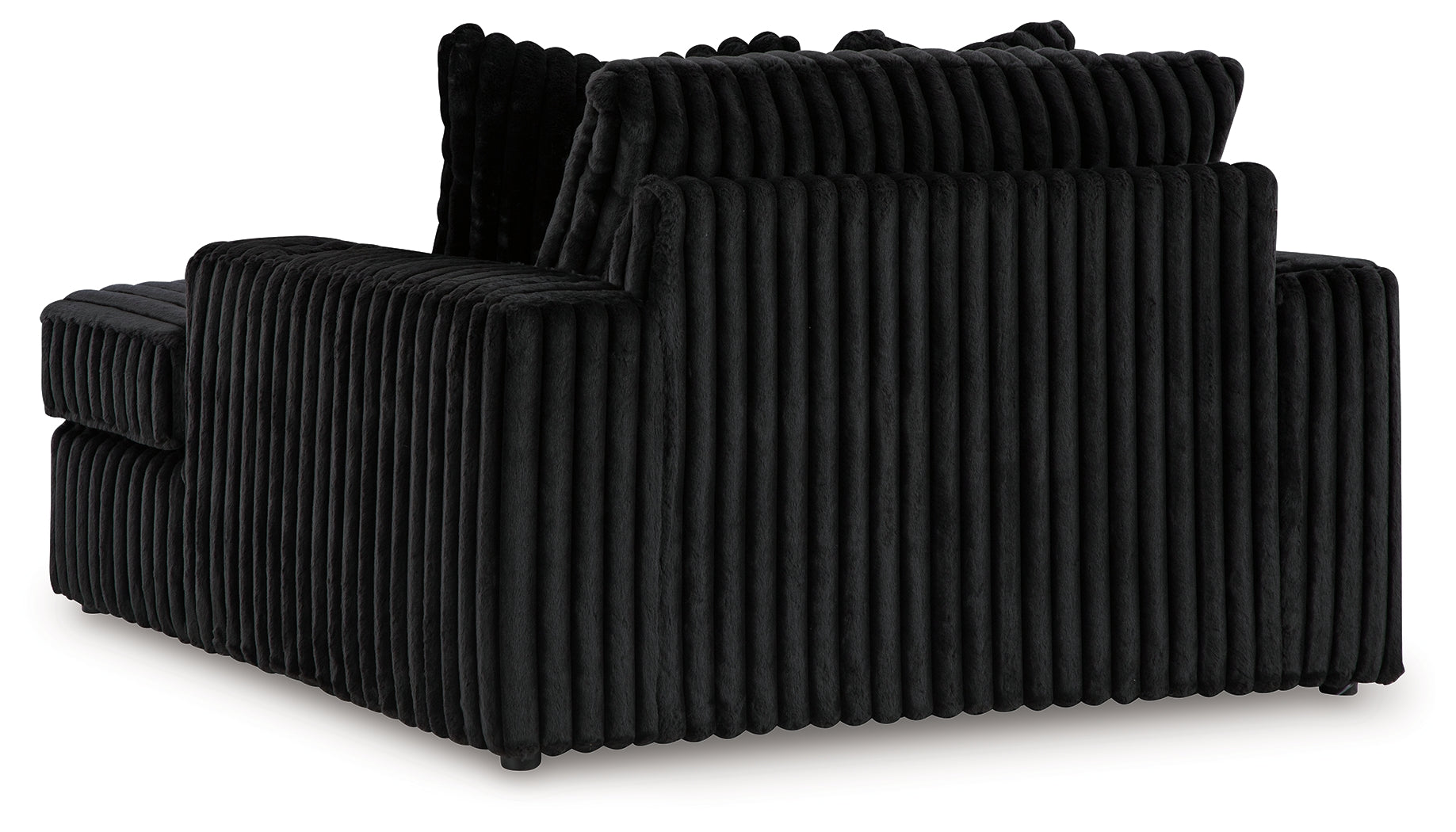 Midnight-Madness Onyx Oversized Chaise and Oversized Accent Ottoman