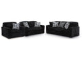 Midnight-Madness Onyx Sofa, Loveseat and Oversized Chair