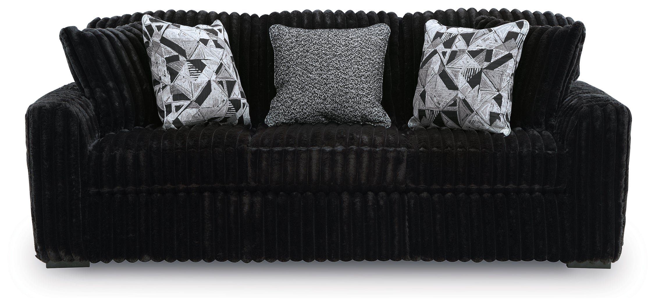 Midnight-Madness Onyx Sofa, Loveseat and Oversized Chair