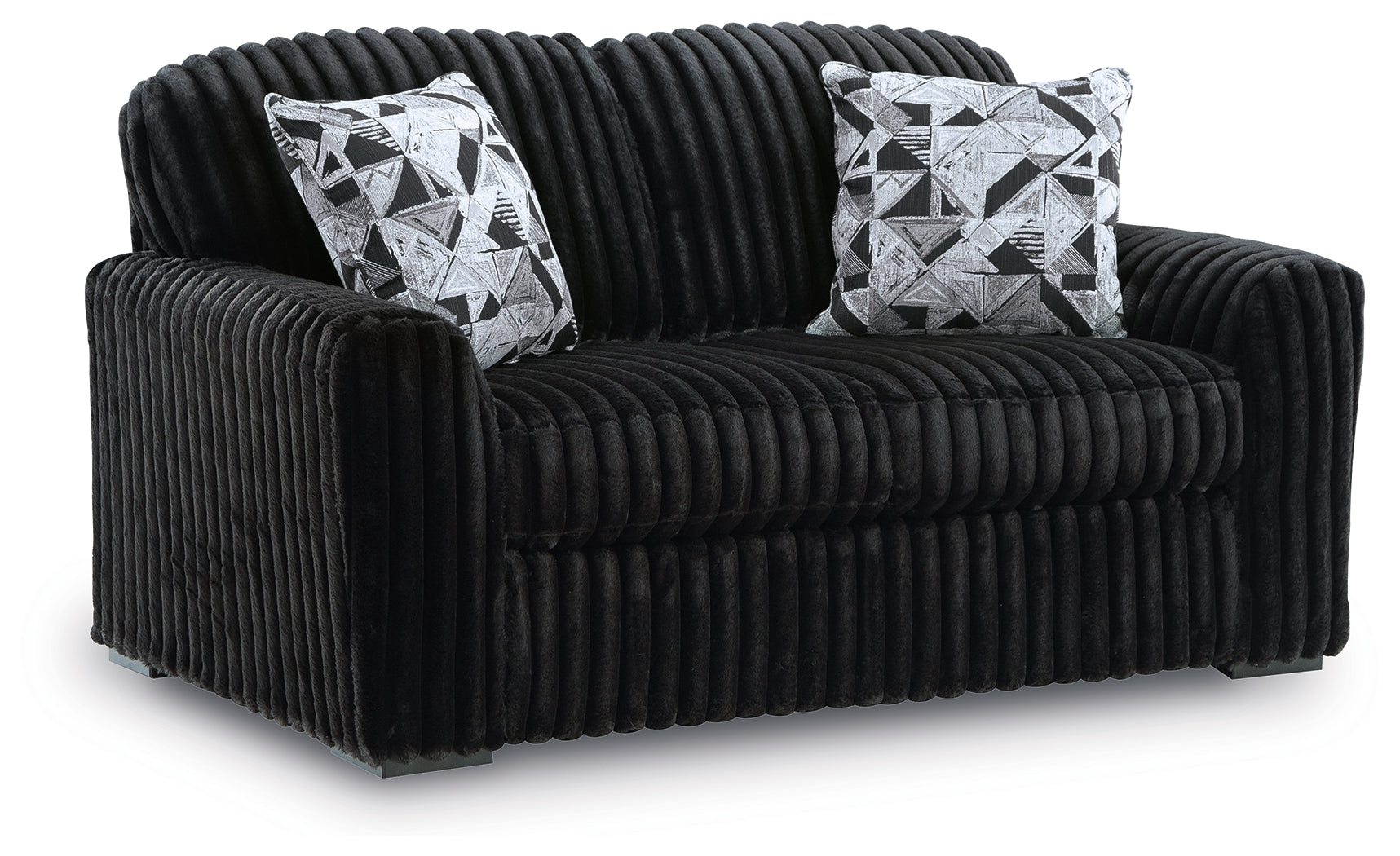 Midnight-Madness Onyx Sofa, Loveseat and Oversized Chair
