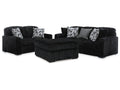 Midnight-Madness Onyx Sofa, Loveseat and Oversized Ottoman