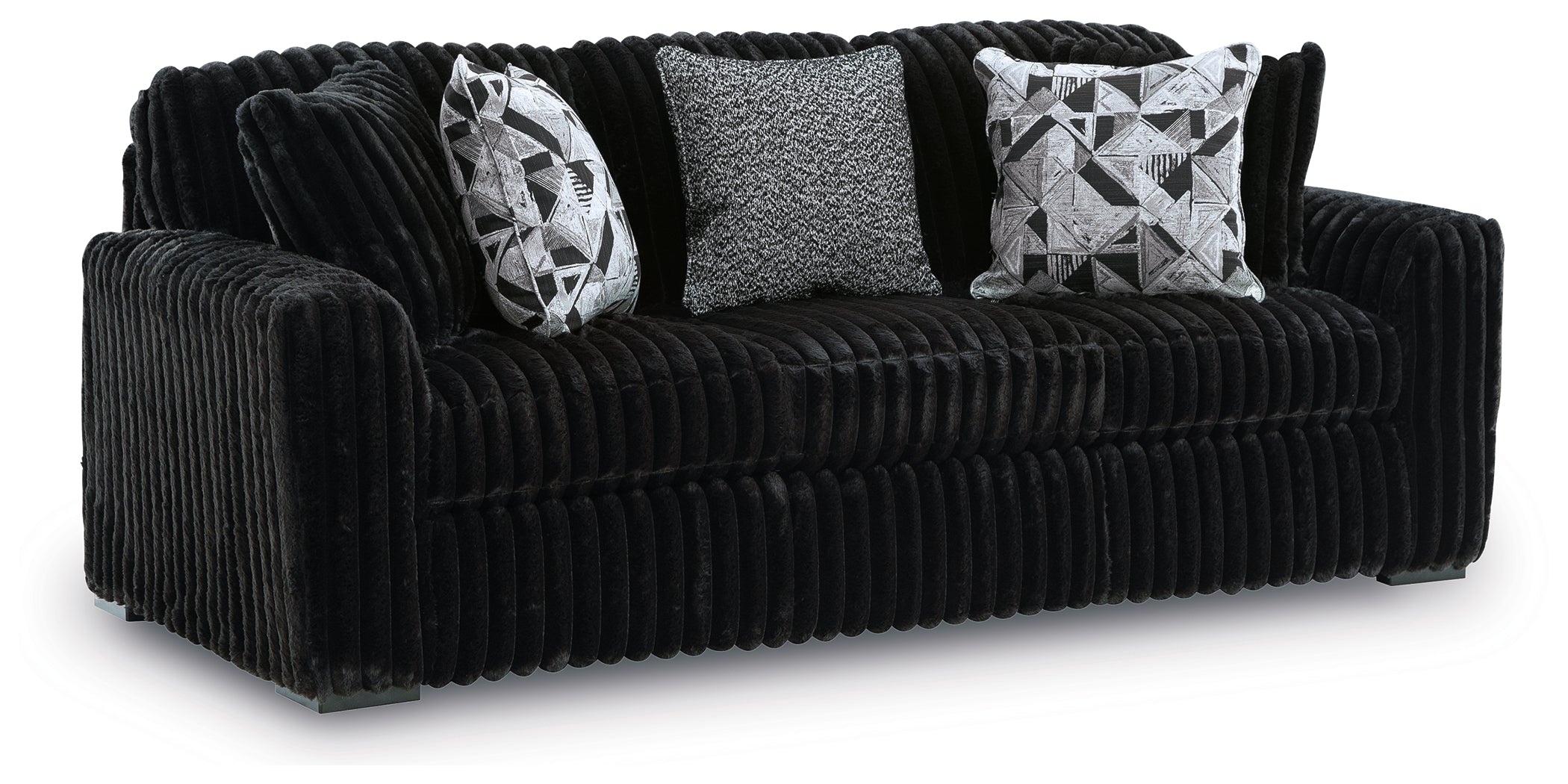 Midnight-Madness Onyx Sofa and Loveseat