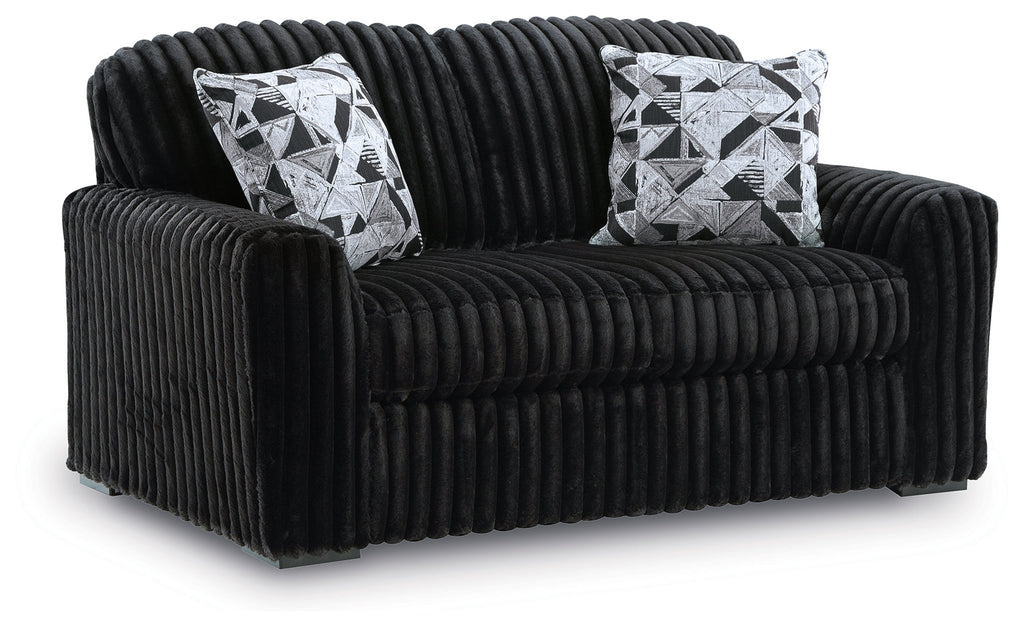 Midnight-Madness Onyx Sofa and Loveseat