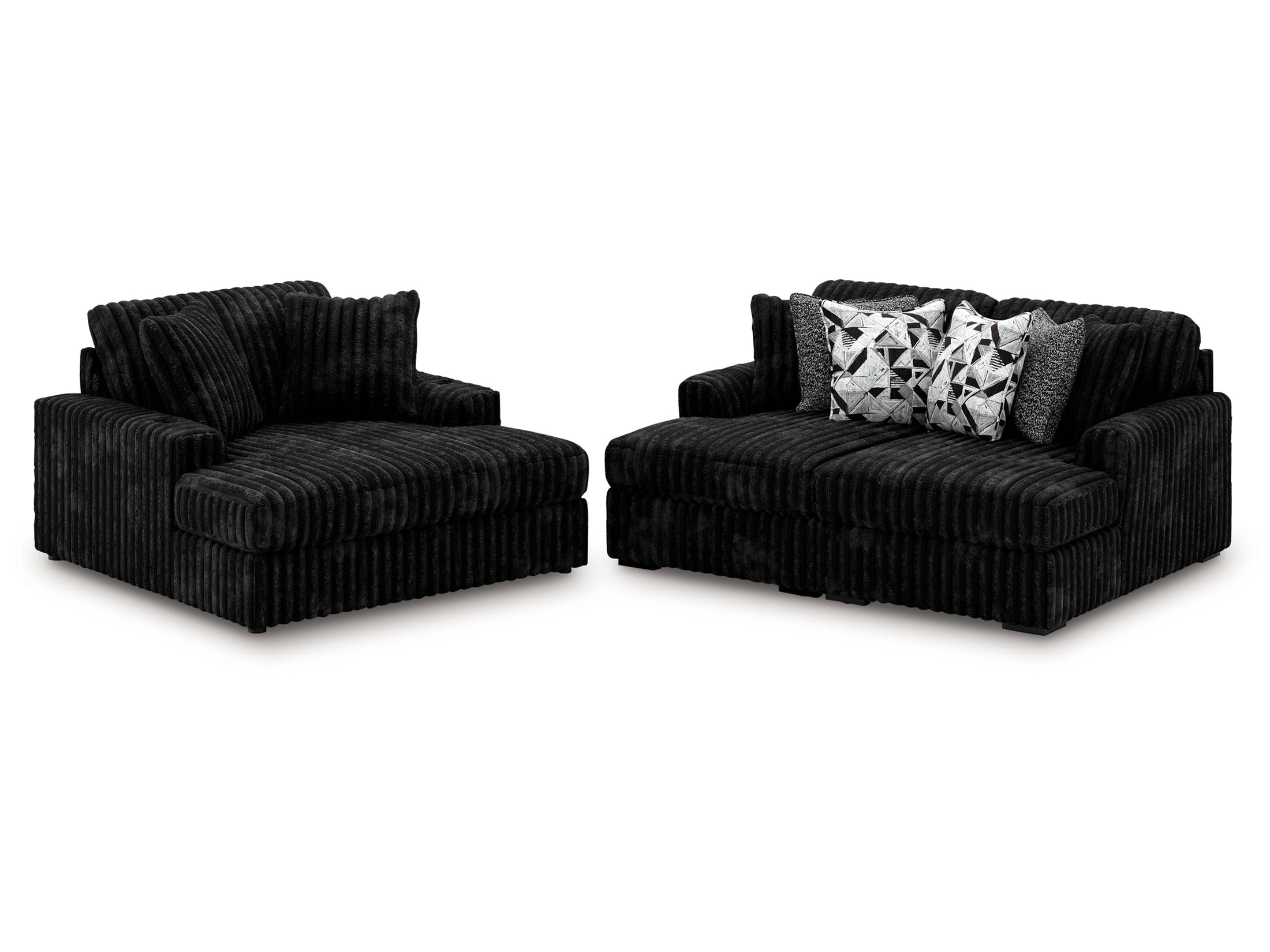 Midnight-Madness Onyx Super Chaise and Oversized Chaise