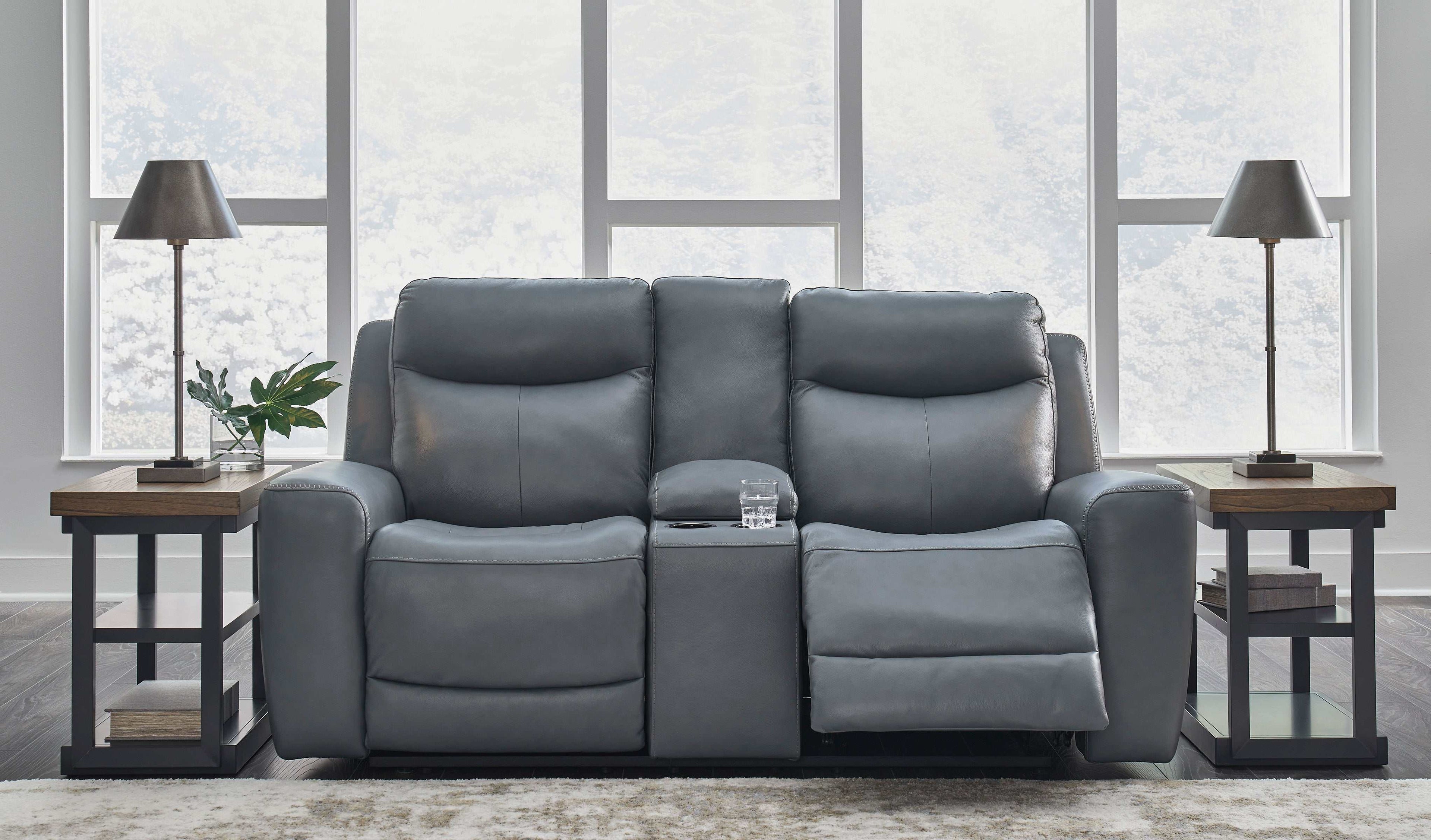 Mindanao Steel Power Reclining Living Room Set / 2pc