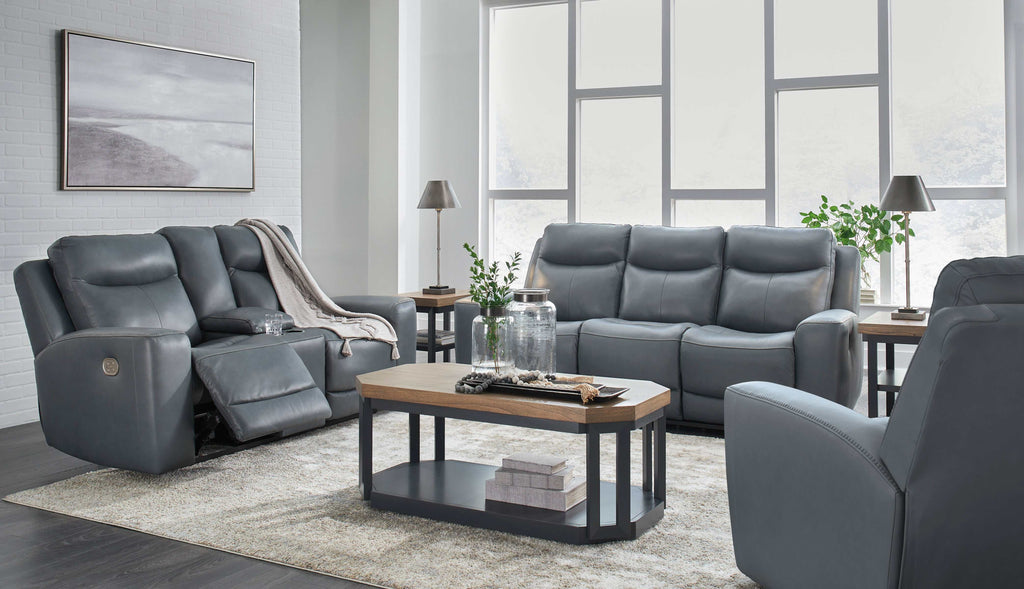 Mindanao Steel Power Reclining Living Room Set / 2pc