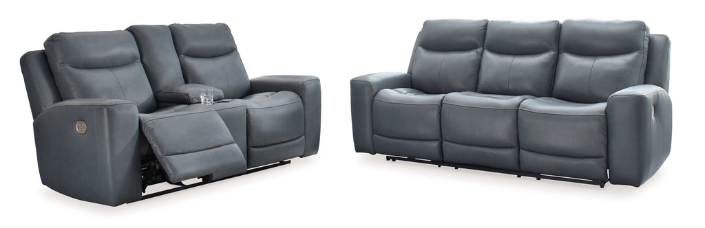 Mindanao Steel Power Reclining Living Room Set / 2pc
