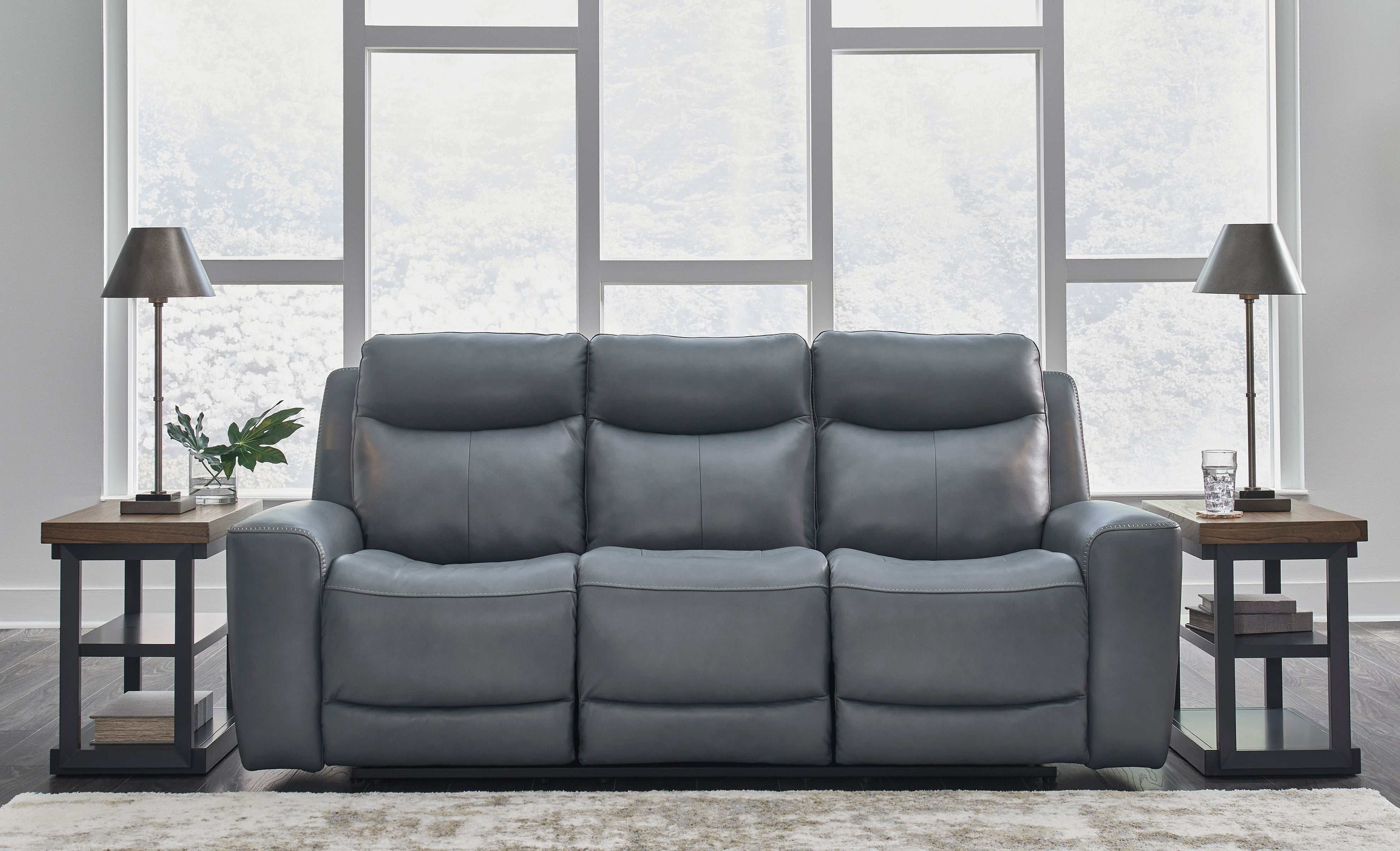 Mindanao Steel Power Reclining Living Room Set / 2pc