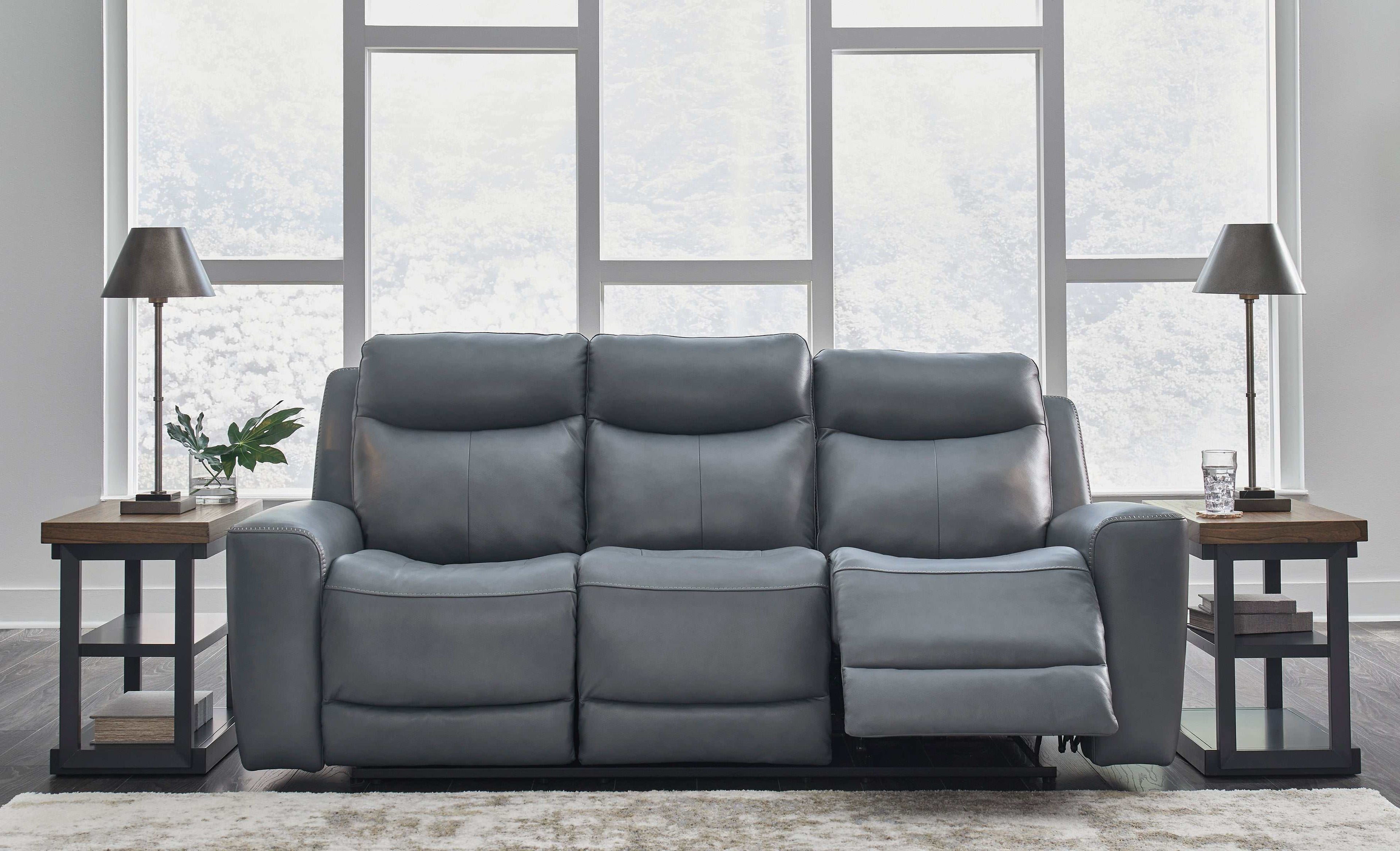 Mindanao Steel Power Reclining Living Room Set / 2pc