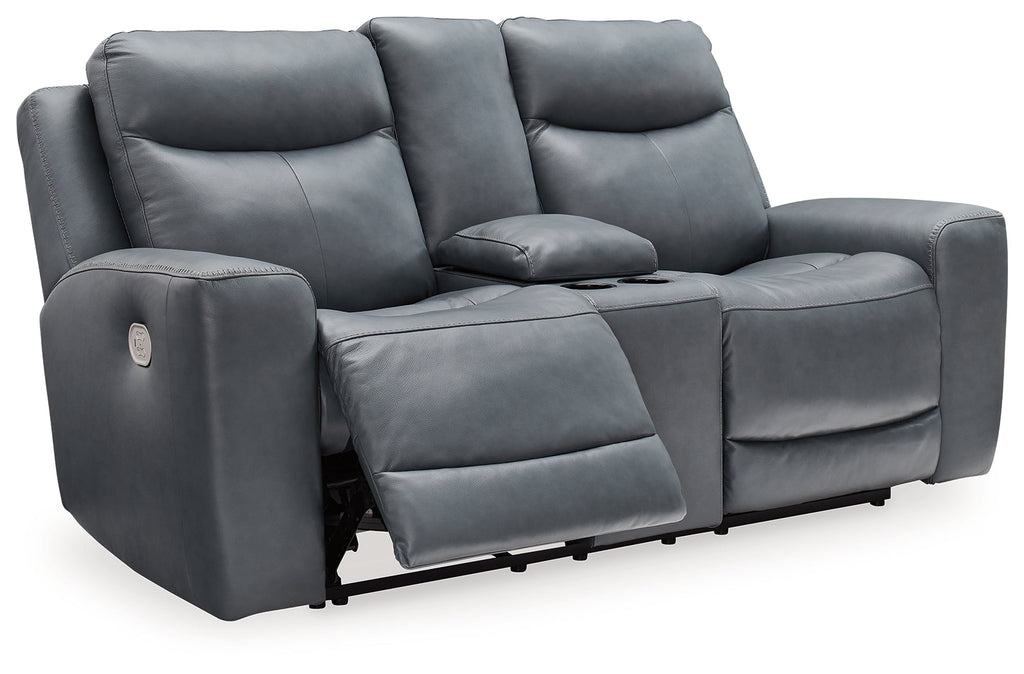 Mindanao Steel Power Reclining Loveseat w/ Console
