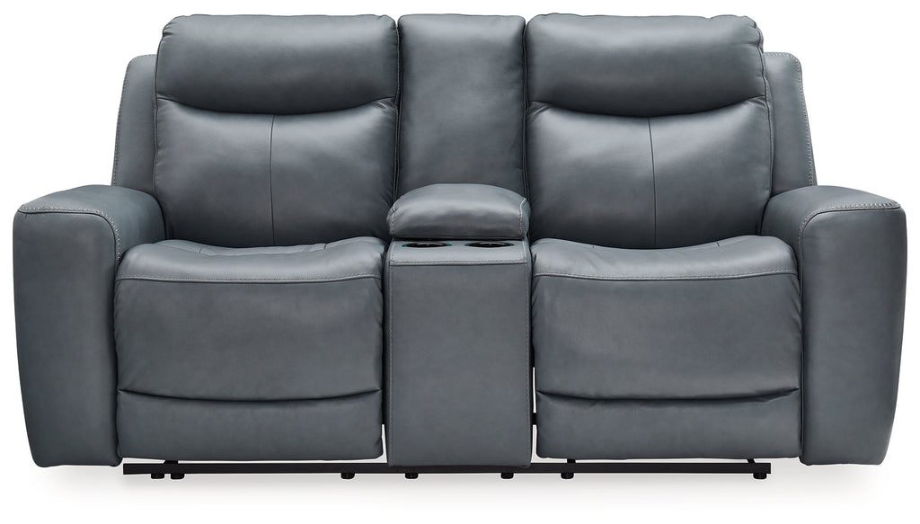 Mindanao Steel Power Reclining Loveseat w/ Console
