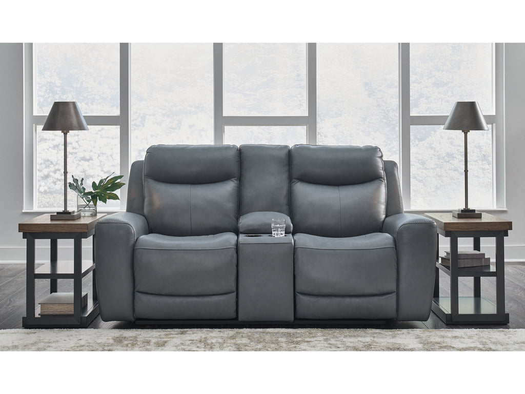 Mindanao Steel Power Reclining Loveseat w/ Console