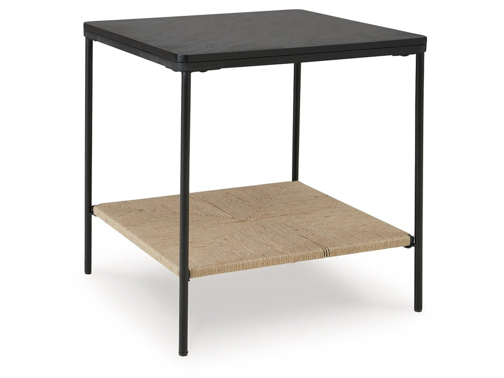 Minrich Black/Natural Accent Table