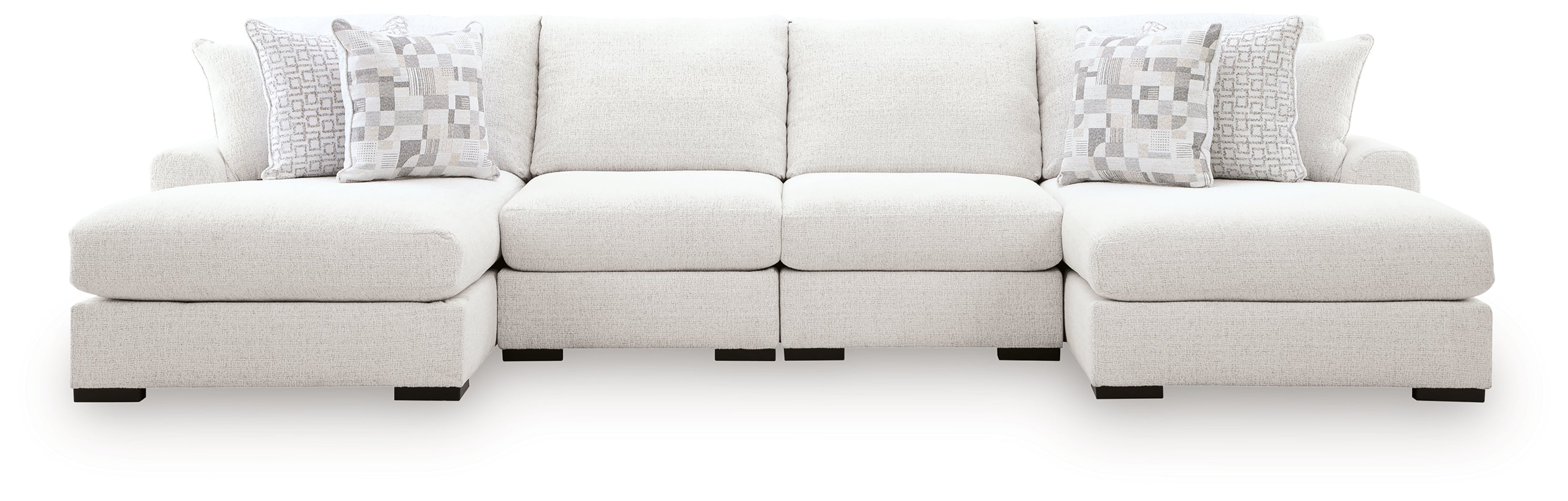 Misty-Lakes Chalk 4-Piece Double Chaise Sectional