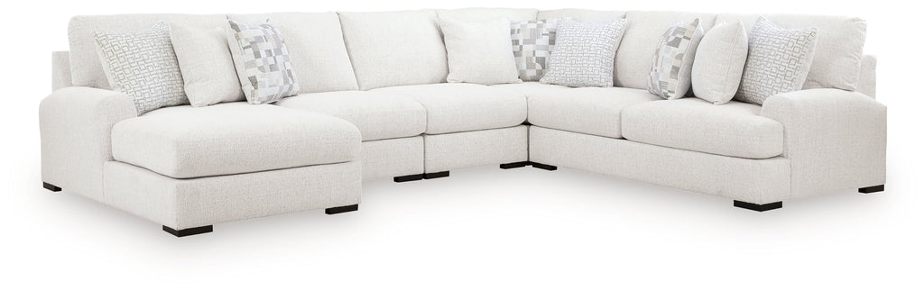 Misty-Lakes Chalk 5-Piece Sectional with Chaise