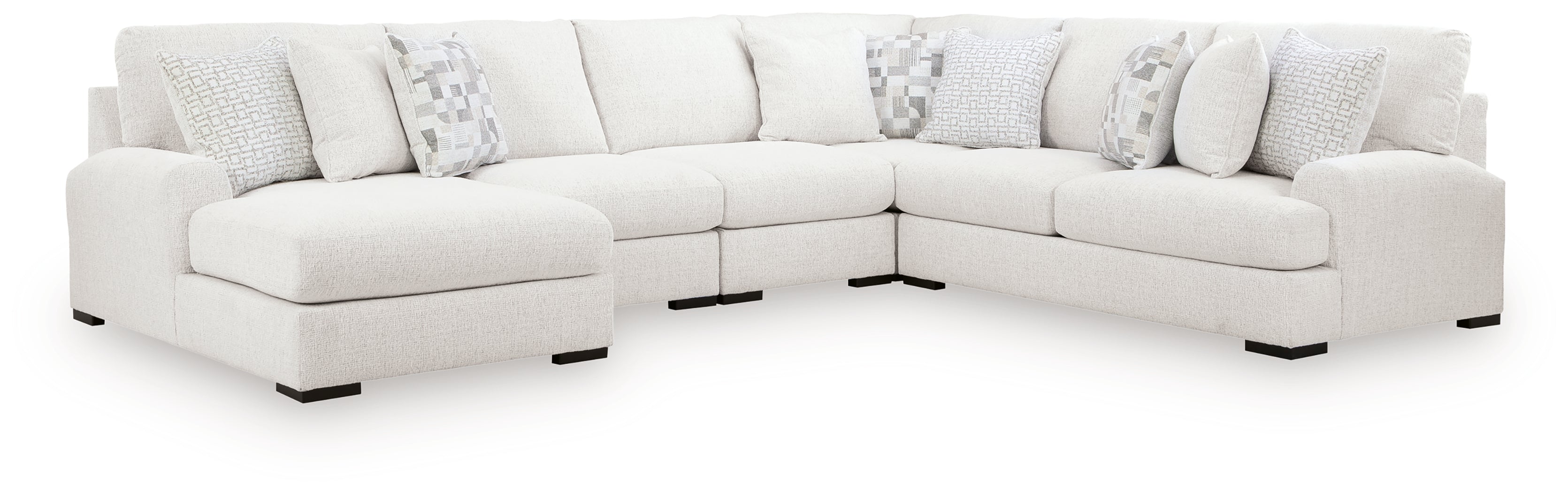 Misty-Lakes Chalk 5-Piece Sectional with Chaise