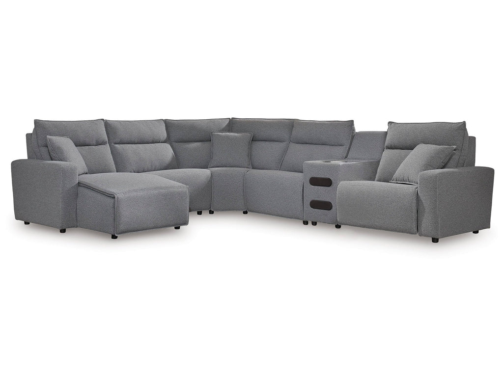 ModMax II Salt and Pepper 6 Pc Reclining Sectional