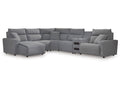 ModMax II Salt and Pepper 6 Pc Reclining Sectional