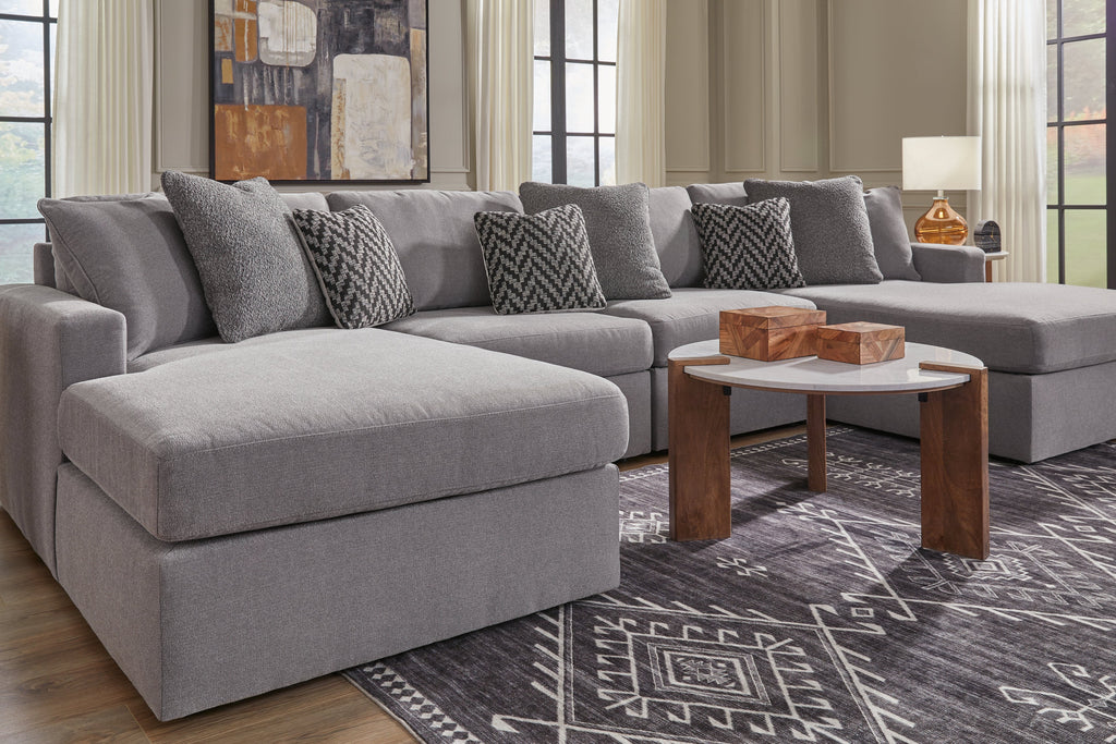 Modmax Granite 4-Piece U Shape Sectional with Double Chaise
