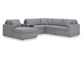 Modmax Granite 6-Piece Sectional with Audio System and Chaise