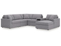 Modmax Granite 6-Piece Sectional with Audio System and Chaise
