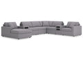 Modmax Granite 8-Piece Sectional w/Audio System & Chaise