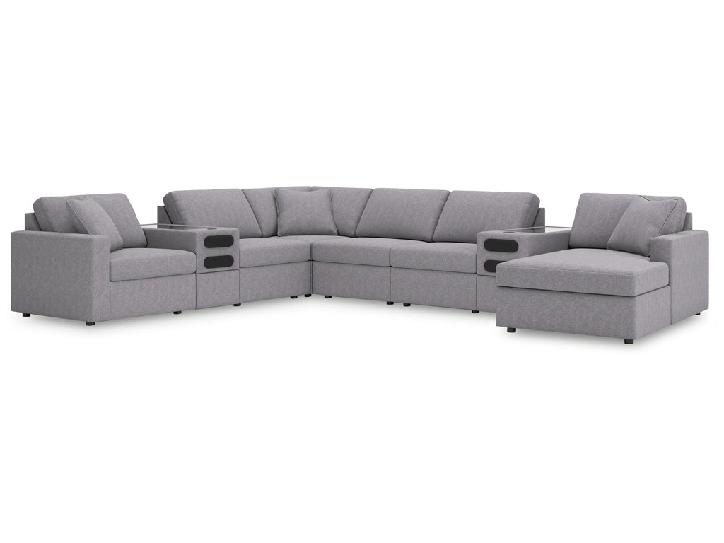 Modmax Granite 8-Piece Sectional w/Audio System & Chaise