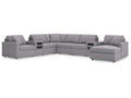 Modmax Granite 8-Piece Sectional w/Audio System & Chaise