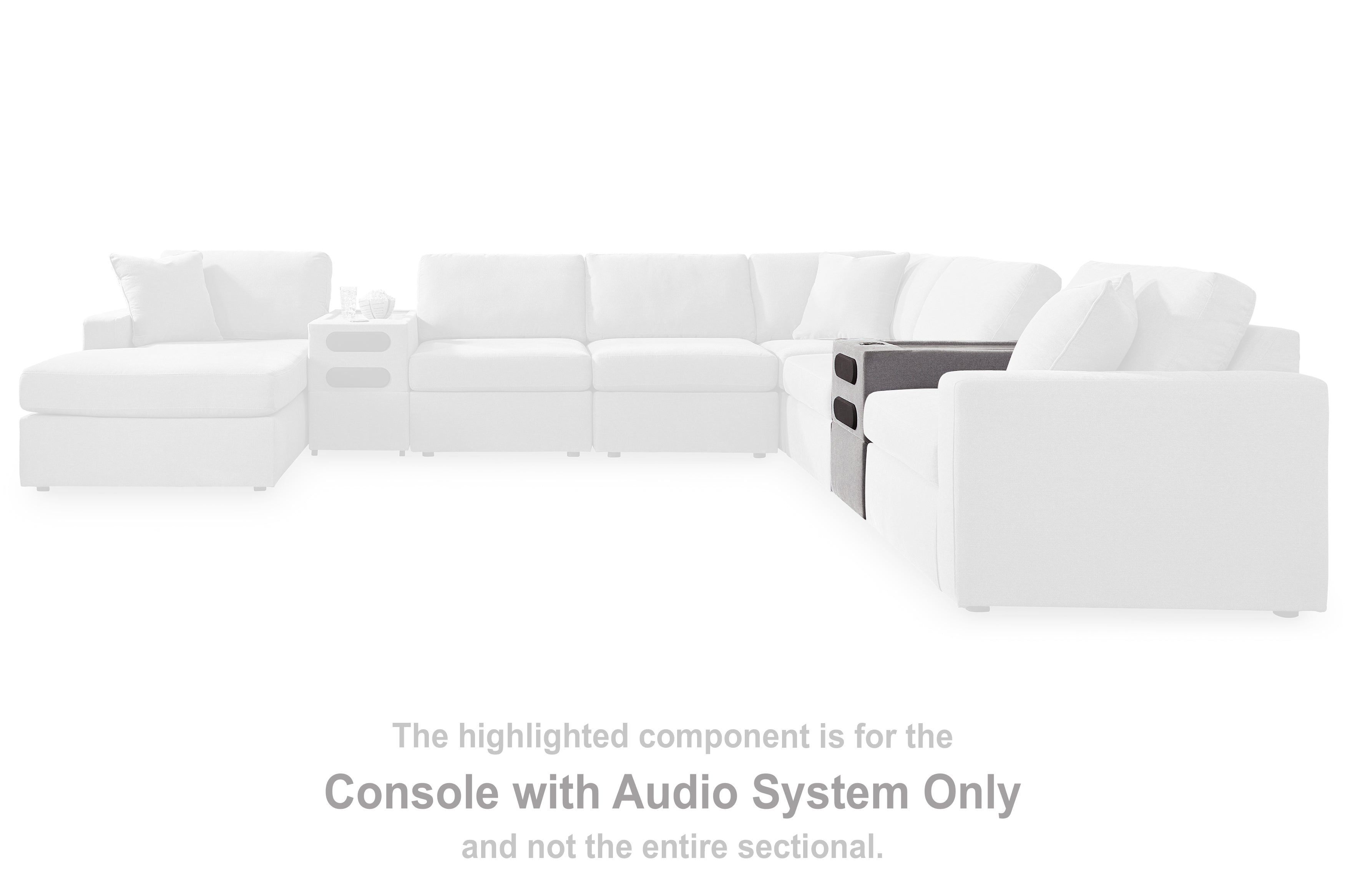 Modmax Granite 8-Piece Sectional with Audio Consoles