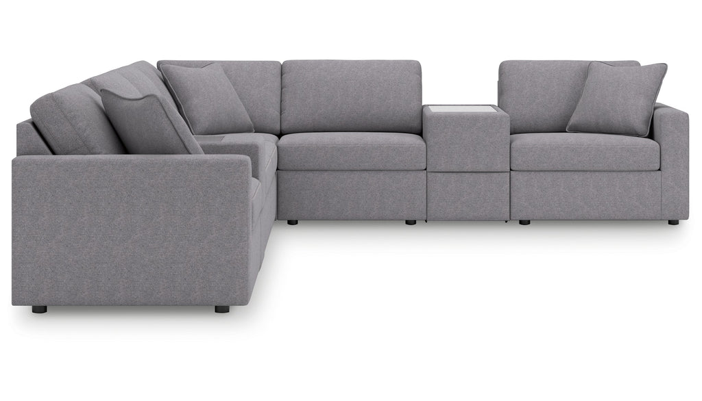Modmax Granite 8-Piece Sectional with Storage Consoles